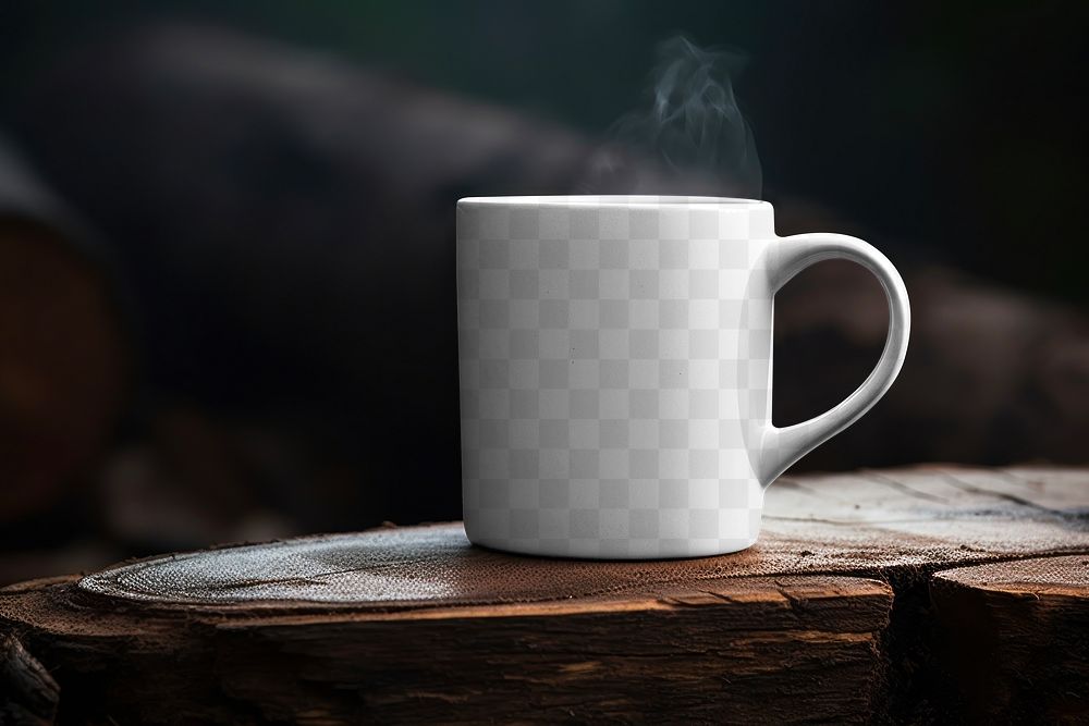 PNG coffee mug mockup, transparent design