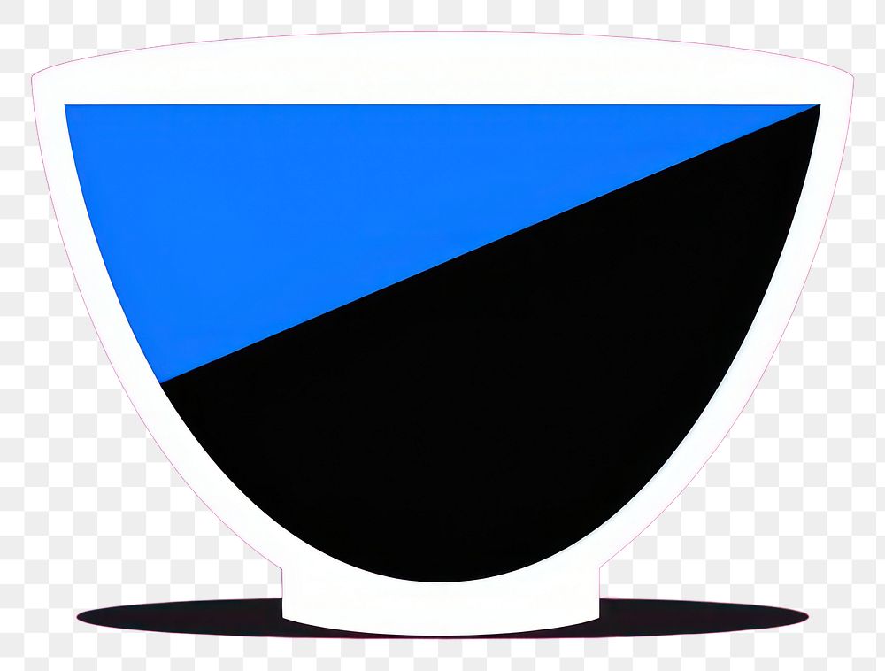 PNG A flat illustration of an organic shape coffee cup logo bowl art.