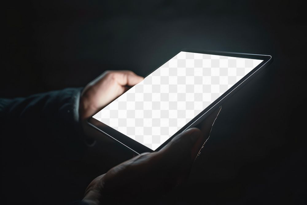 PNG tablet screen  mockup, transparent design