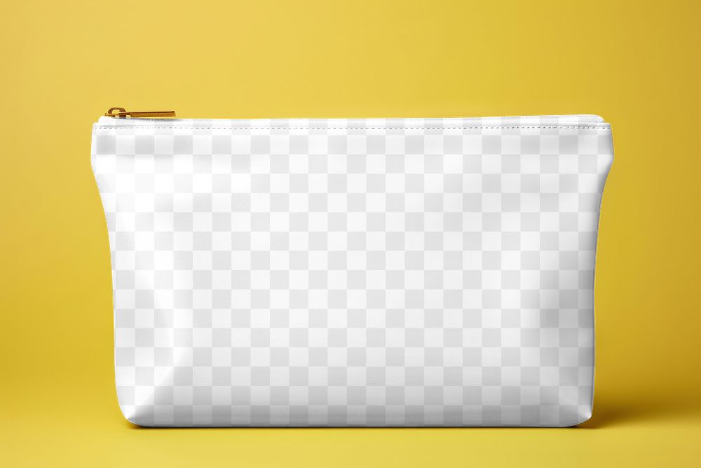 PNG pouch bag mockup, transparent design