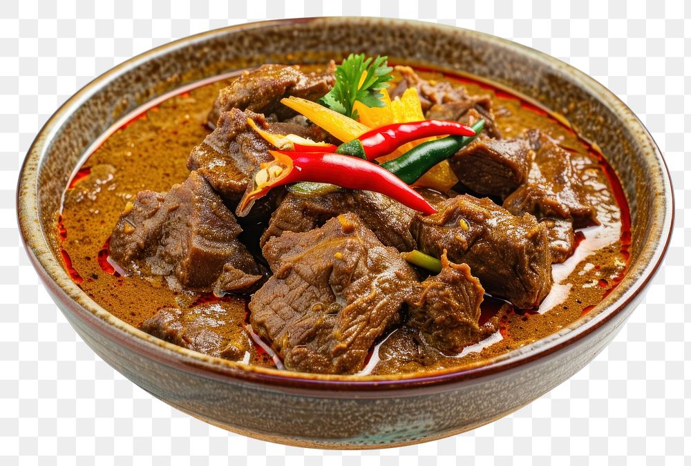 PNG Beef stew rendang food mutton curry.