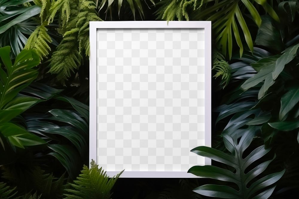 PNG white picture frame mockup, transparent design