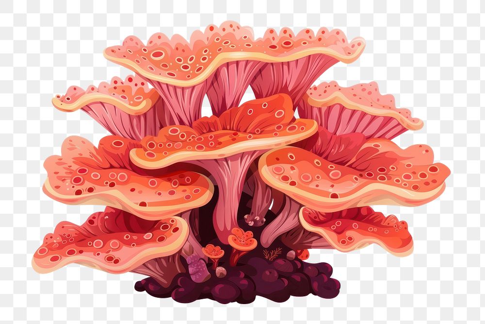 PNG Mushroom Coral mushroom blossom fungus.