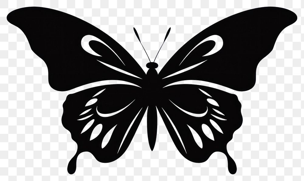 PNG Butterfly silhouette appliance stencil device.