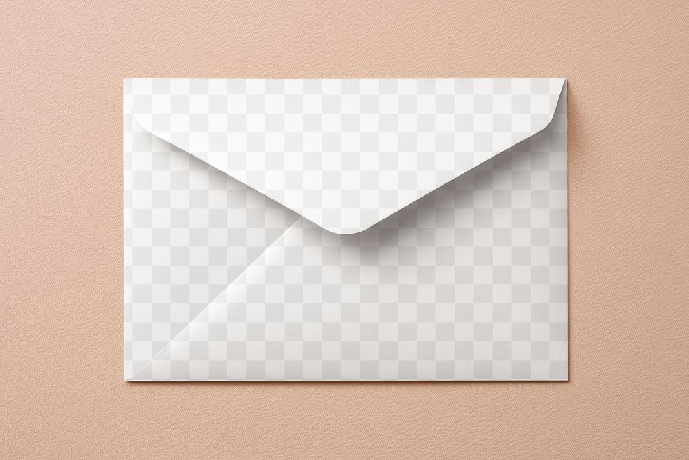 PNG envelope mockup, transparent design