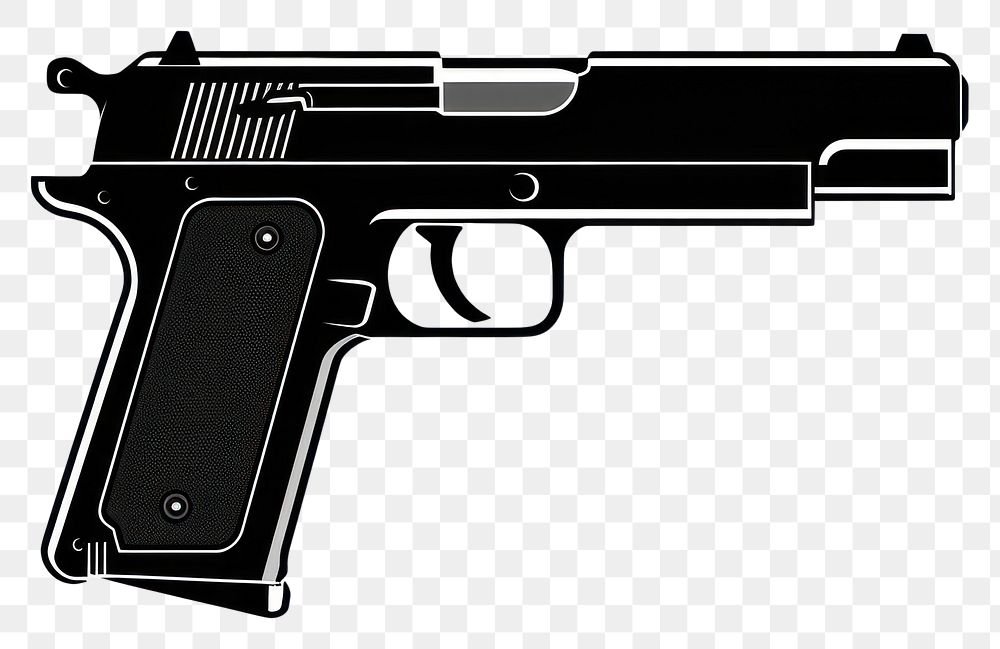 PNG Gun silhouette clip art weaponry firearm handgun.