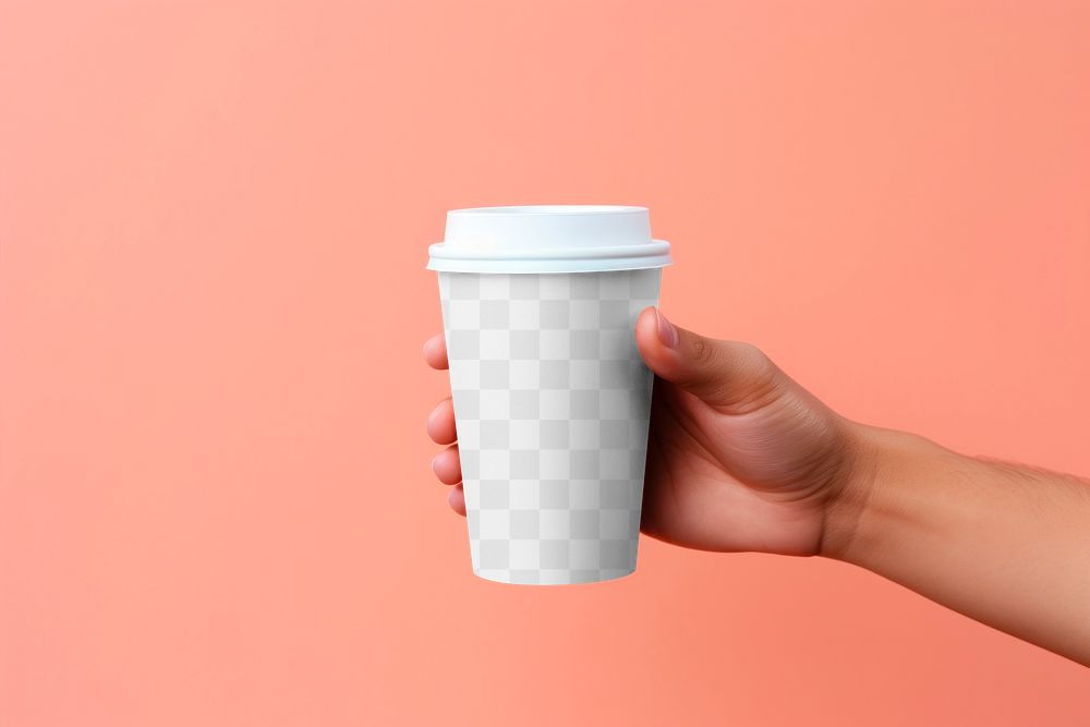 PNG disposable coffee cup mockup, transparent design