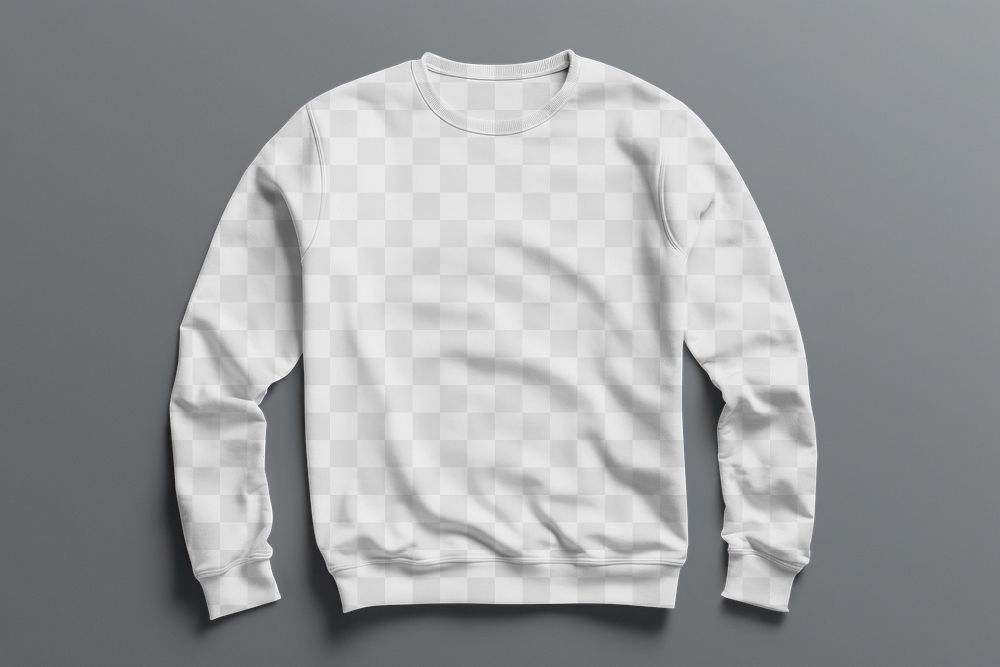 PNG men's sweater mockup, transparent design