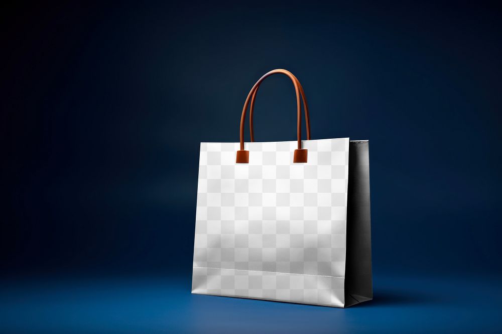 PNG shopping bag mockup, transparent design