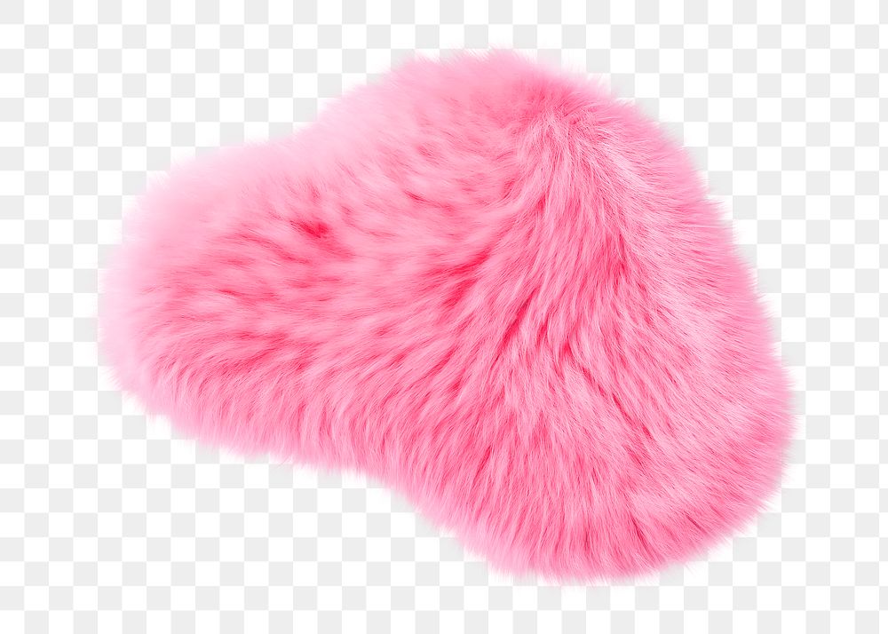 Pink blob shape png fluffy 3D shape, transparent background