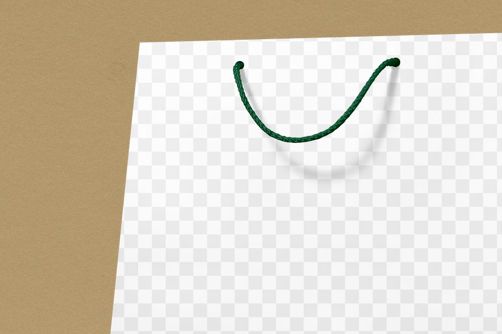 Shopping bag png mockup, editable transparent design