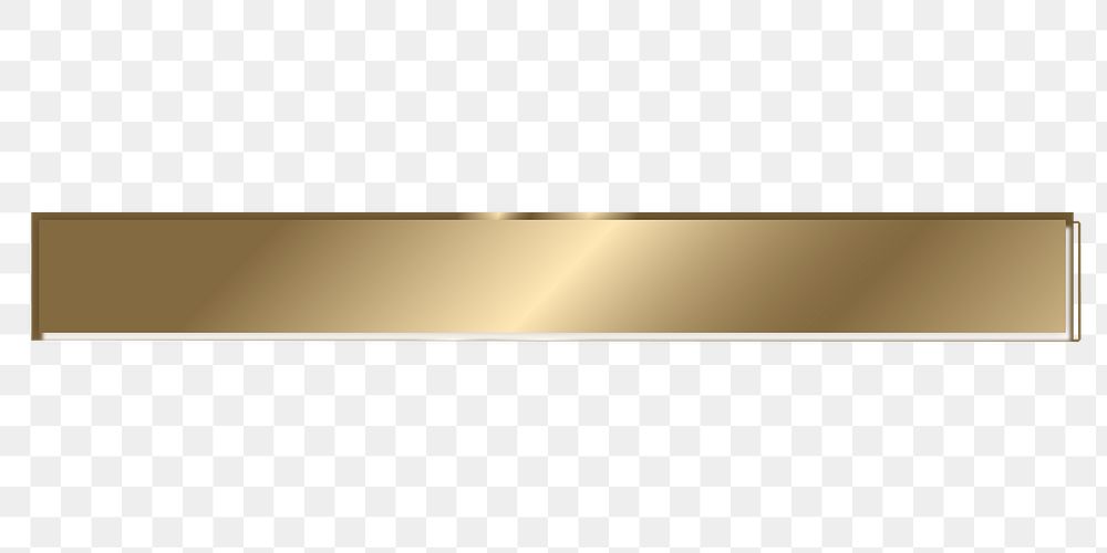 Underscore png gold metallic symbol, transparent background