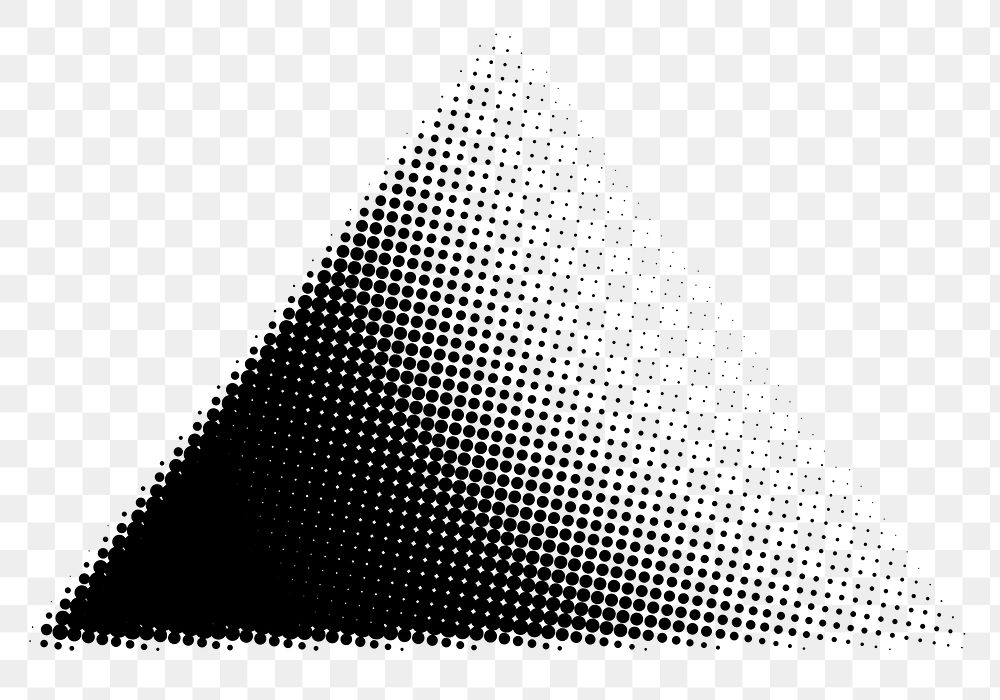 PNG Halftone triangle shape, transparent background
