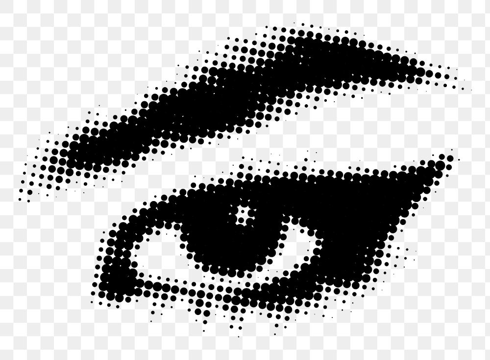 PNG Eye halftone design, transparent background