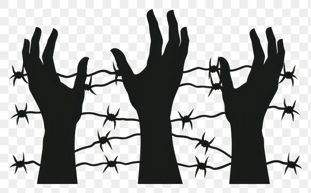 PNG Hands have barbed wire person tattoo human.
