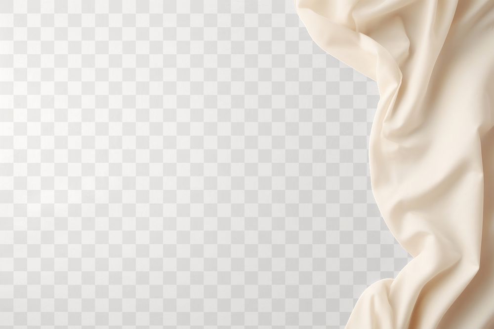 PNG beige fabric border mockup, transparent design
