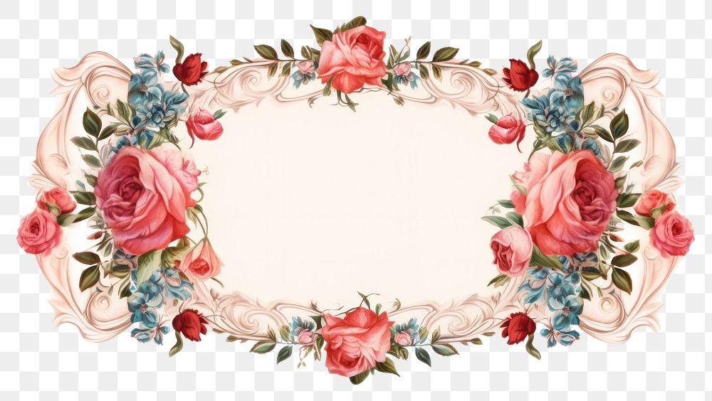 PNG Rose frame accessories porcelain accessory.