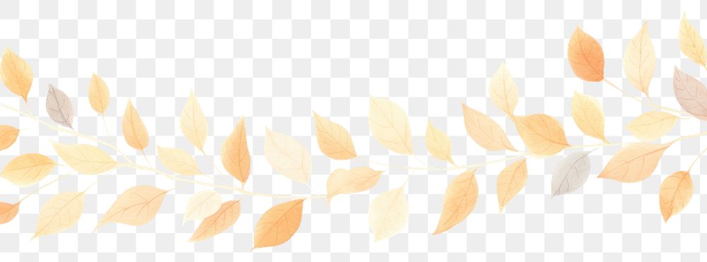 PNG Autumn as divider watercolor graphics pattern plant.