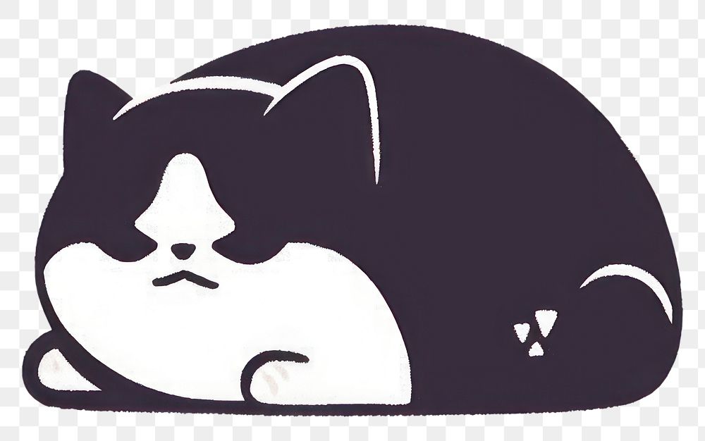 PNG Exotic Shorthair Cat rat stencil sticker.