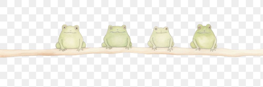 PNG Frogs as divider watercolor rat amphibian wildlife.