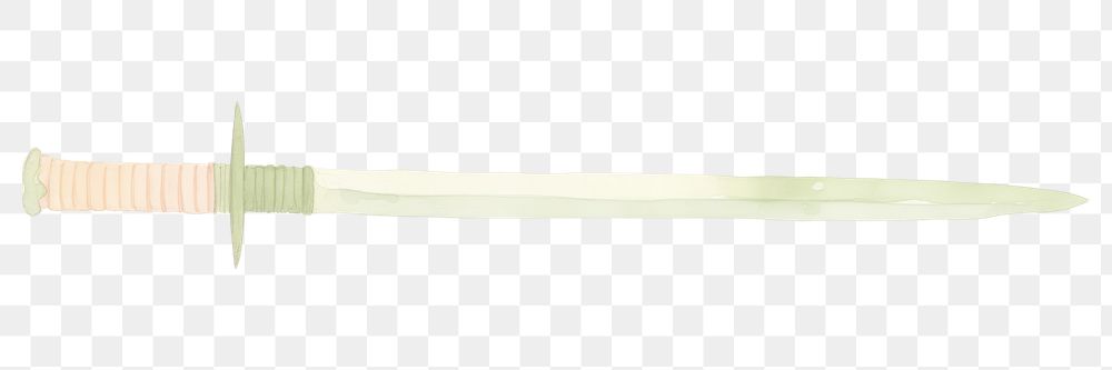 PNG Katana as divider watercolor weaponry dagger sword.