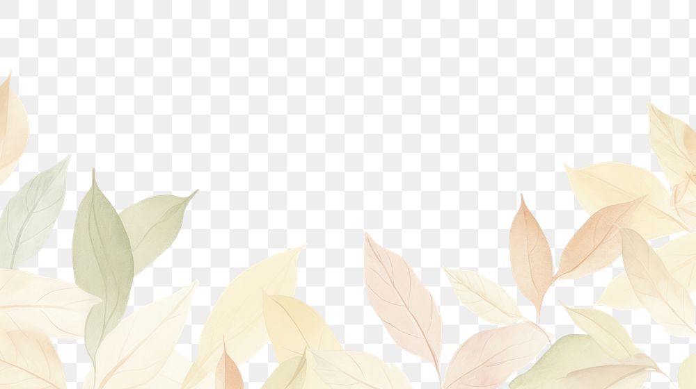 PNG Leaves as divider watercolor graphics pattern plant.