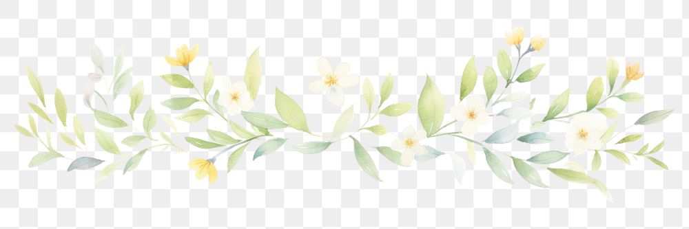 PNG Spring as divider watercolor graphics pattern blossom.