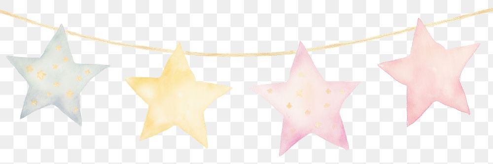 PNG Stars as divider watercolor symbol animal shark.