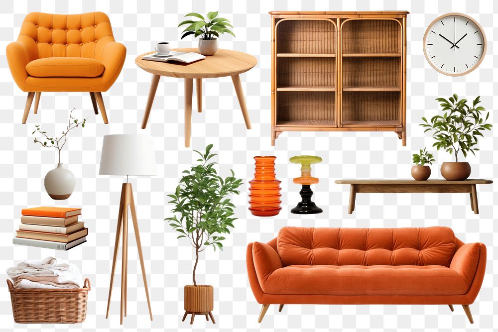 Home furniture png cut out set