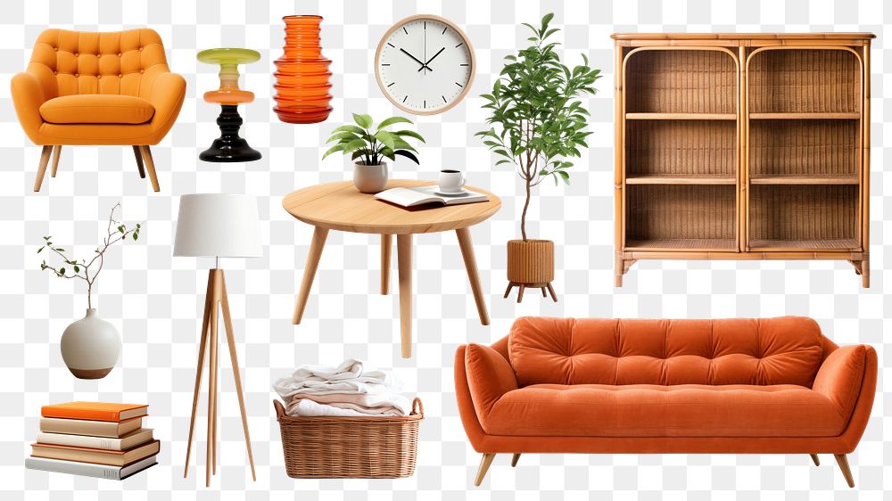 Home furniture png cut out set