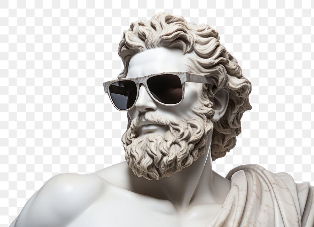 PNG Greek sculpture angle wearing sunglasses accessories accessory person.