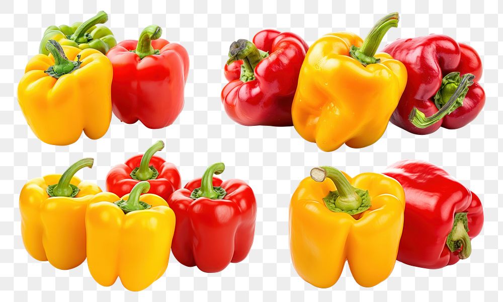 Peppers png cut out element set
