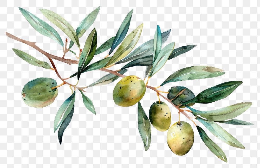 PNG Branch of olive annonaceae produce plant.