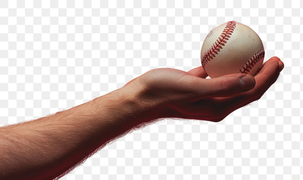 PNG Baseball ball on hand softball sports baseball (ball).