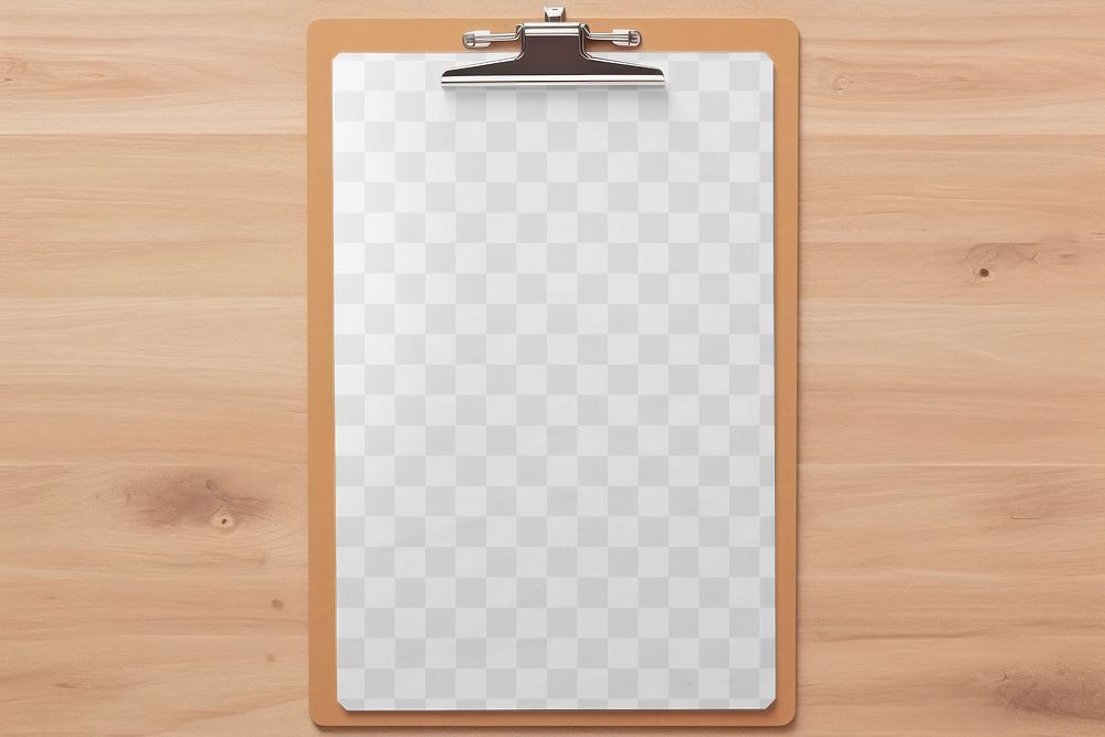 Clipboard's paper png mockup, transparent design