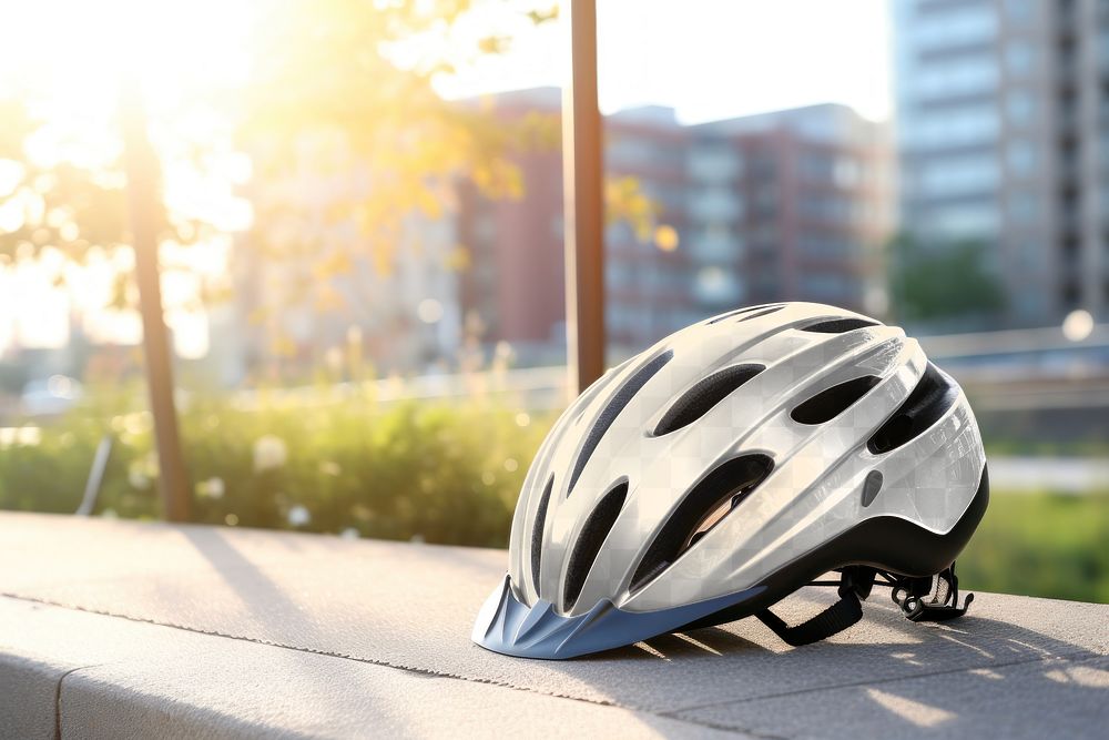 PNG bike helmet mockup, transparent design