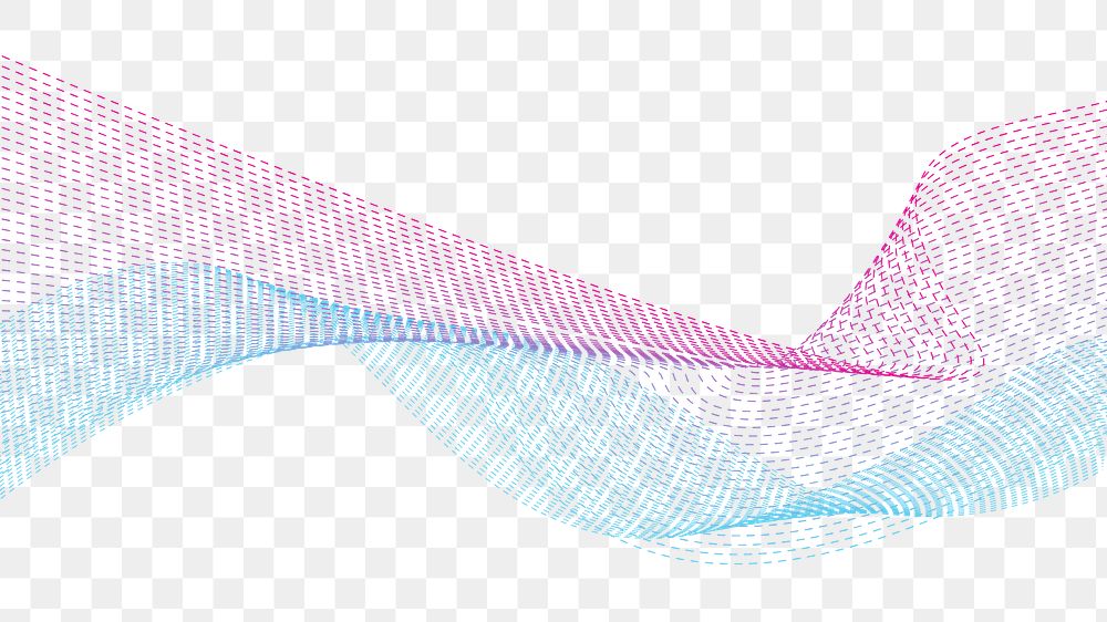 PNG abstract pink blue wireframe shape, digital element, transparent background