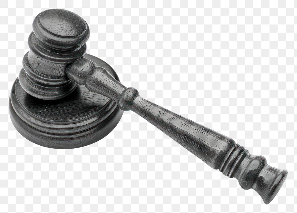 PNG Judicial wooden gavel and block