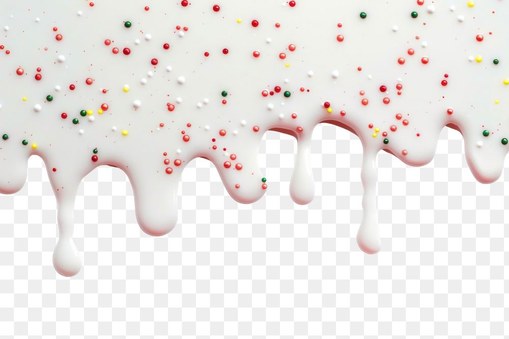 PNG Colorful drips with sprinkles