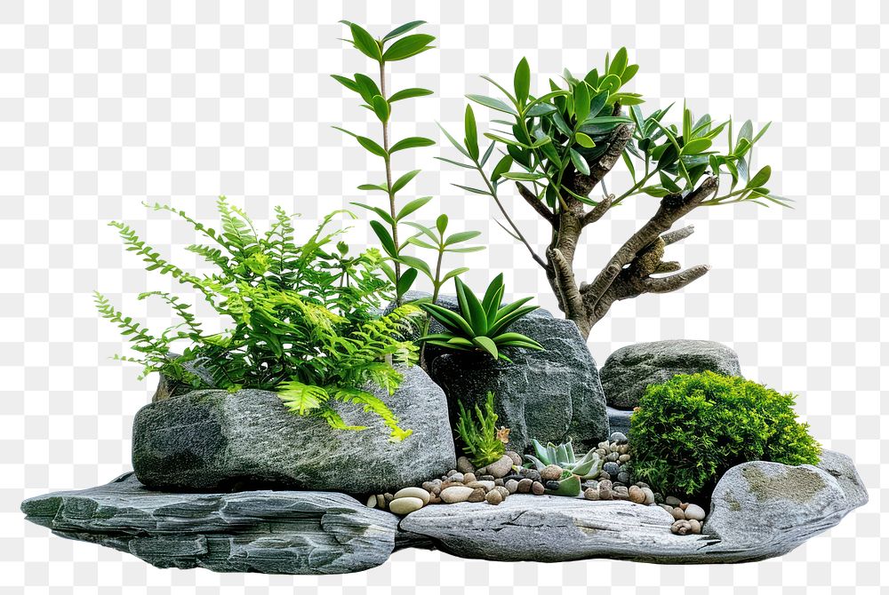 Natural rock garden plants