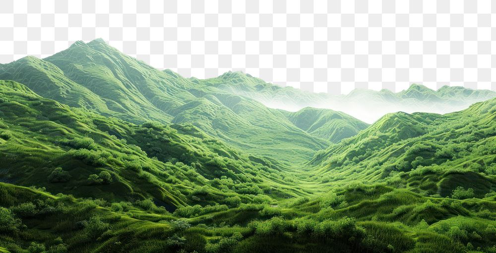 PNG Lush green mountain landscape wallpaper