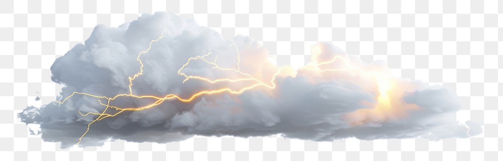 Realistic storm cloud lightning