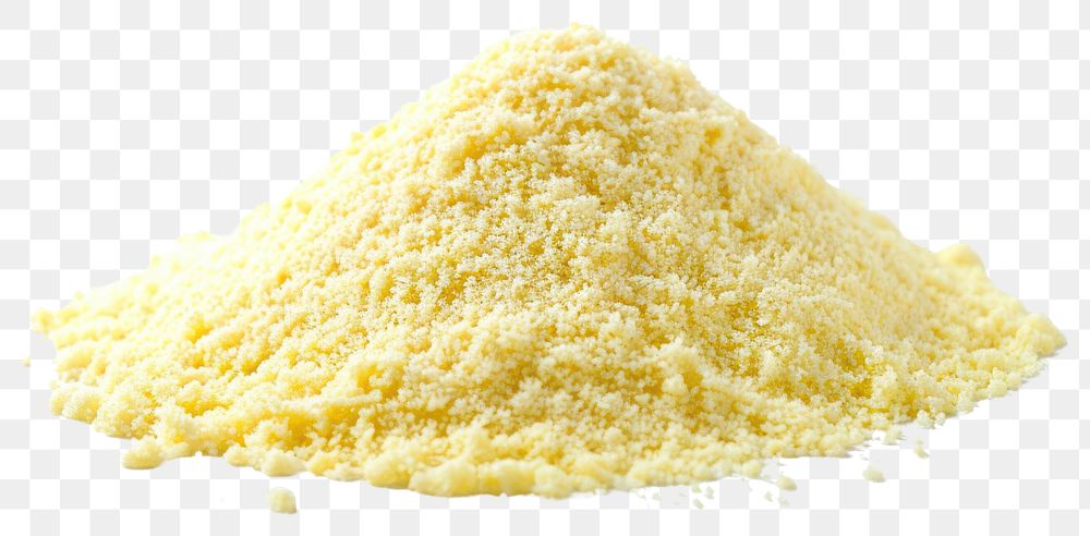 PNG Fine yellow cornmeal on white