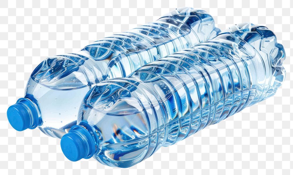 PNG Clear plastic water bottles pair