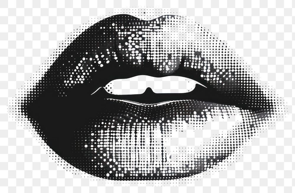 PNG Pop art lips illustration