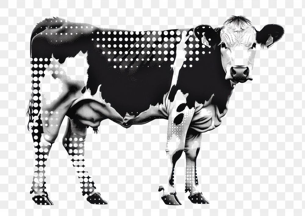 PNG Modern cow digital art