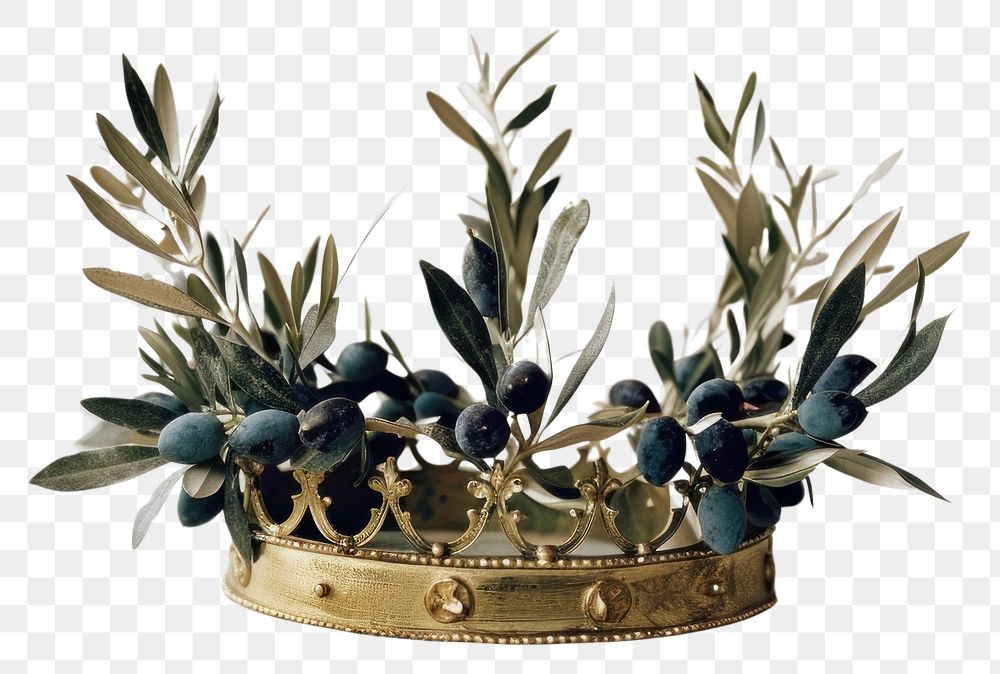 Golden olive branch crown | Free PNG - rawpixel