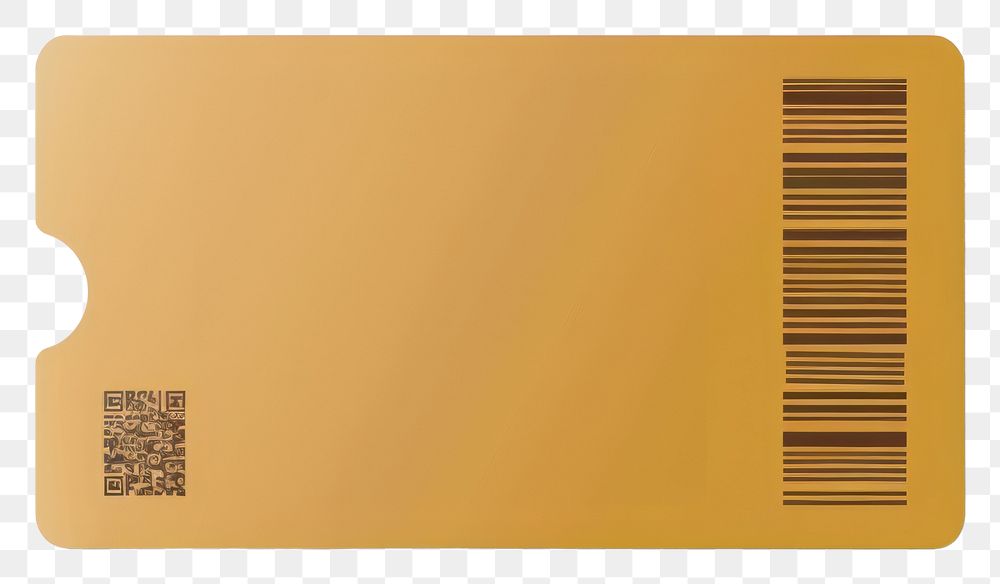 PNG Golden ticket with barcode