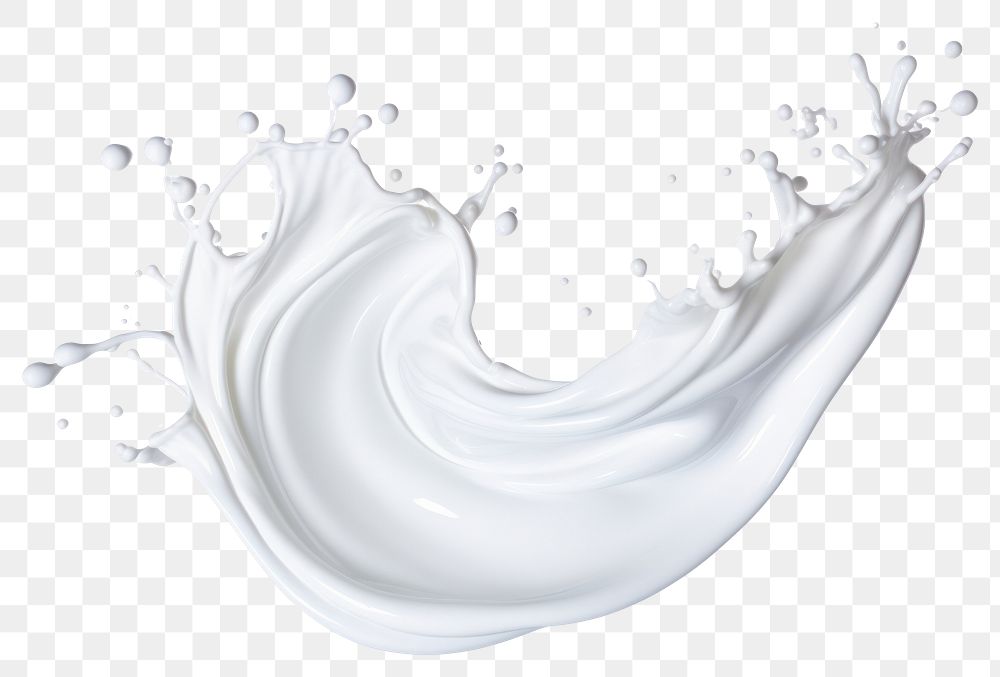 PNG Dynamic milk splash illustration