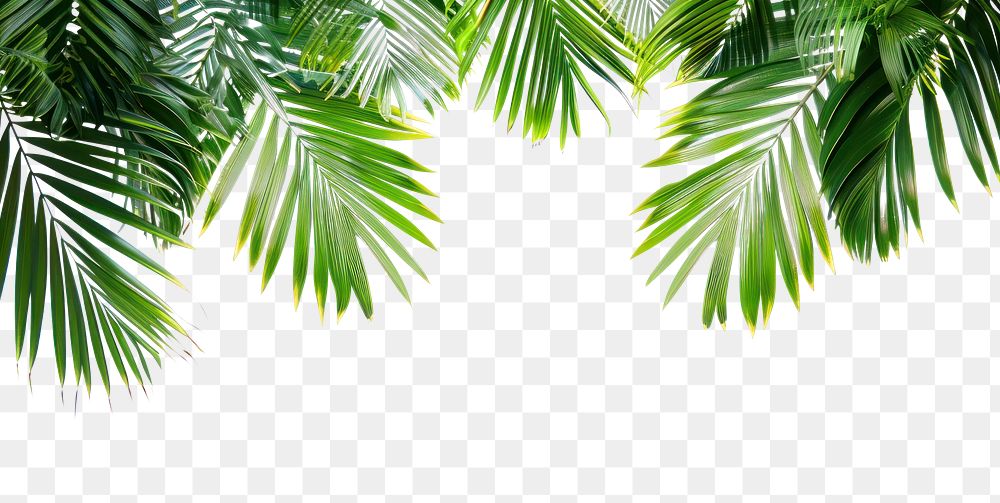 Tropical palm leaves transparent background | Free PNG - rawpixel